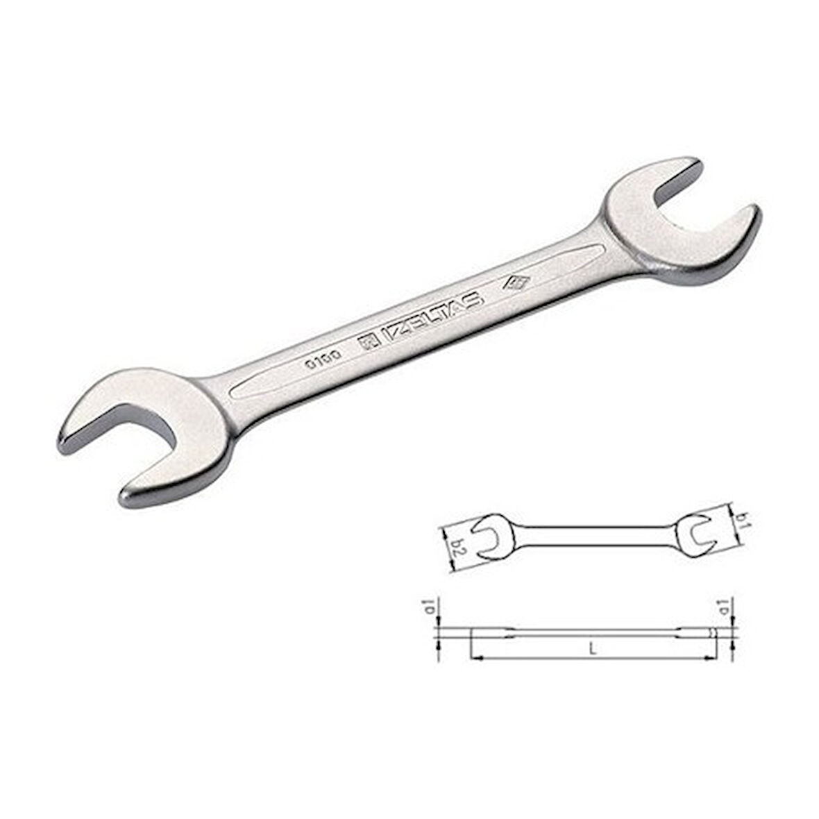 Izeltaş 12X13 mm Iki Ağız Anahtar Kısa Boy mm
