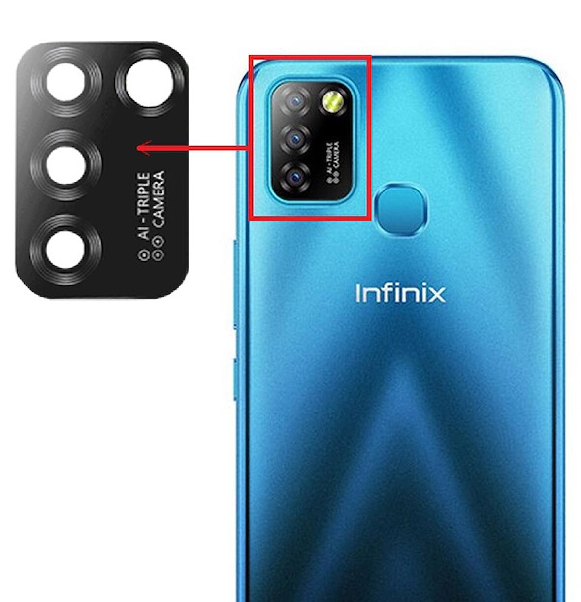 Infinix Smart 5 Kamera Lensi Camı X657, X657C