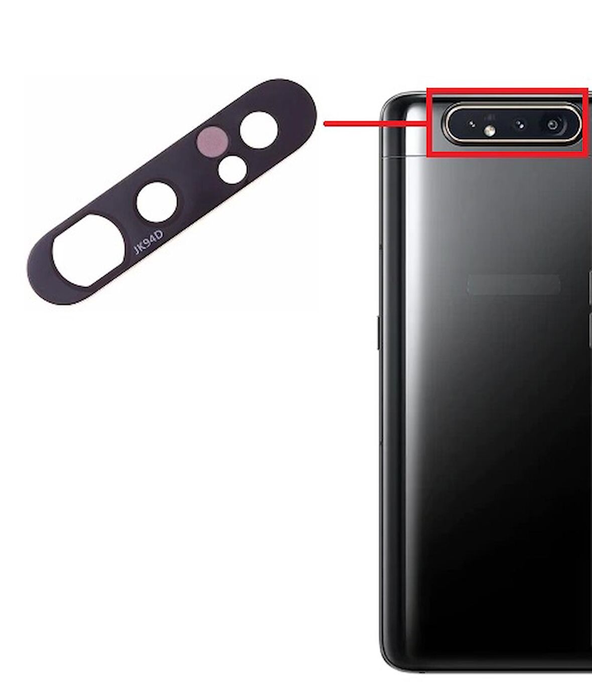 Samsung Galaxy A80 Kamera Lensi Camı SM-A805F