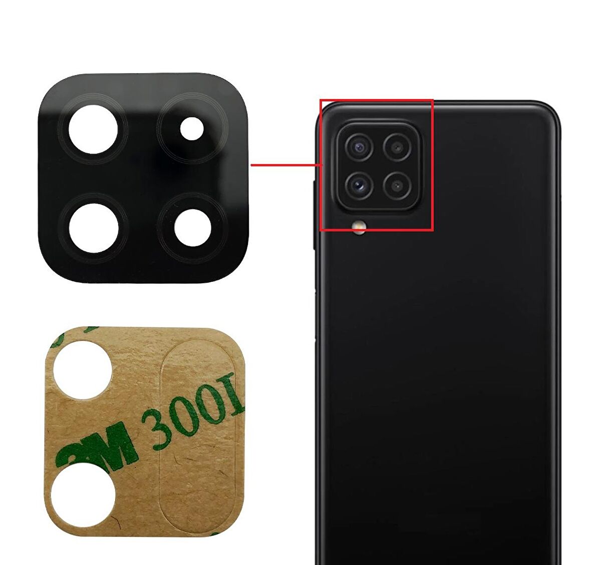 Samsung Galaxy A22 Kamera Lensi Camı SM-A225F