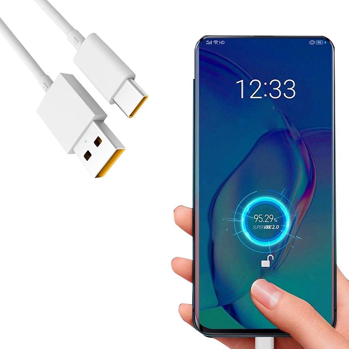 Reamle Şarj Kablosu 5A Type C SuperVOOC