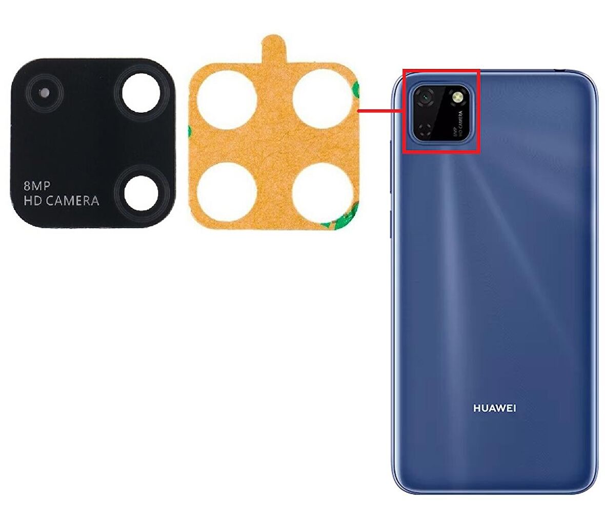 Huawei Y5p Uyumlu Kamera Lensi Camı DRA-LX9