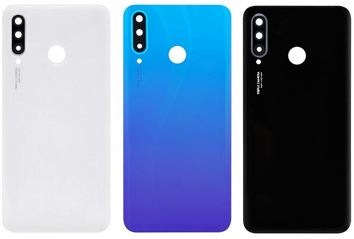 Huawei P30 Lite Uyumlu Arka Pil Batarya Kapağı Cam Lensli 24MP MAR-LX1M