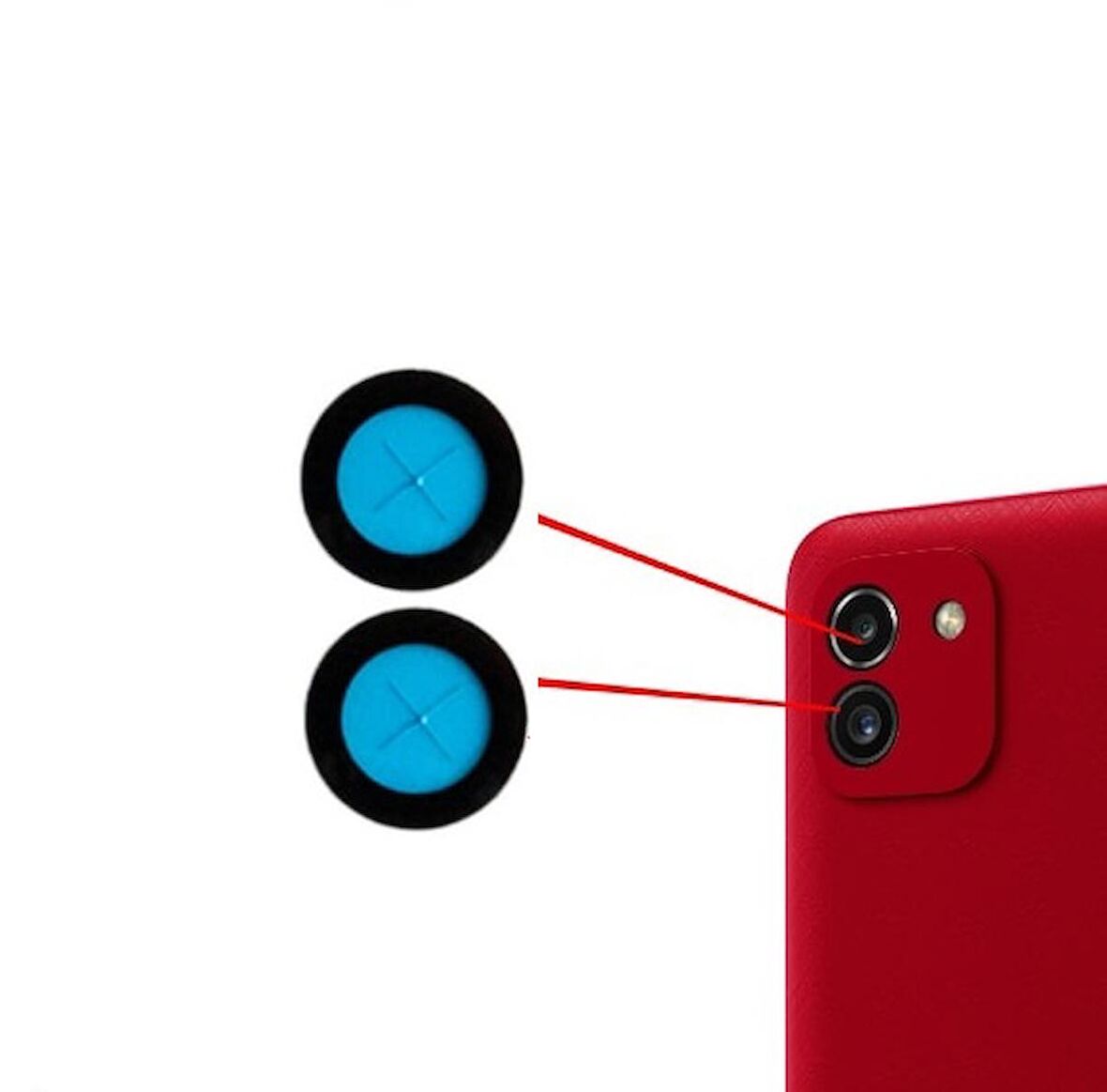 Samsung Galaxy A03 Uyumlu Kamera Lensi Cam SM-A035F