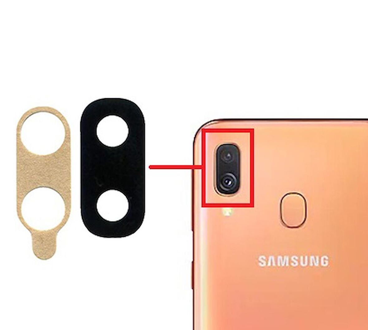 Samsung Galaxy A40 Uyumlu Kamera Lensi Cam SM-A405F