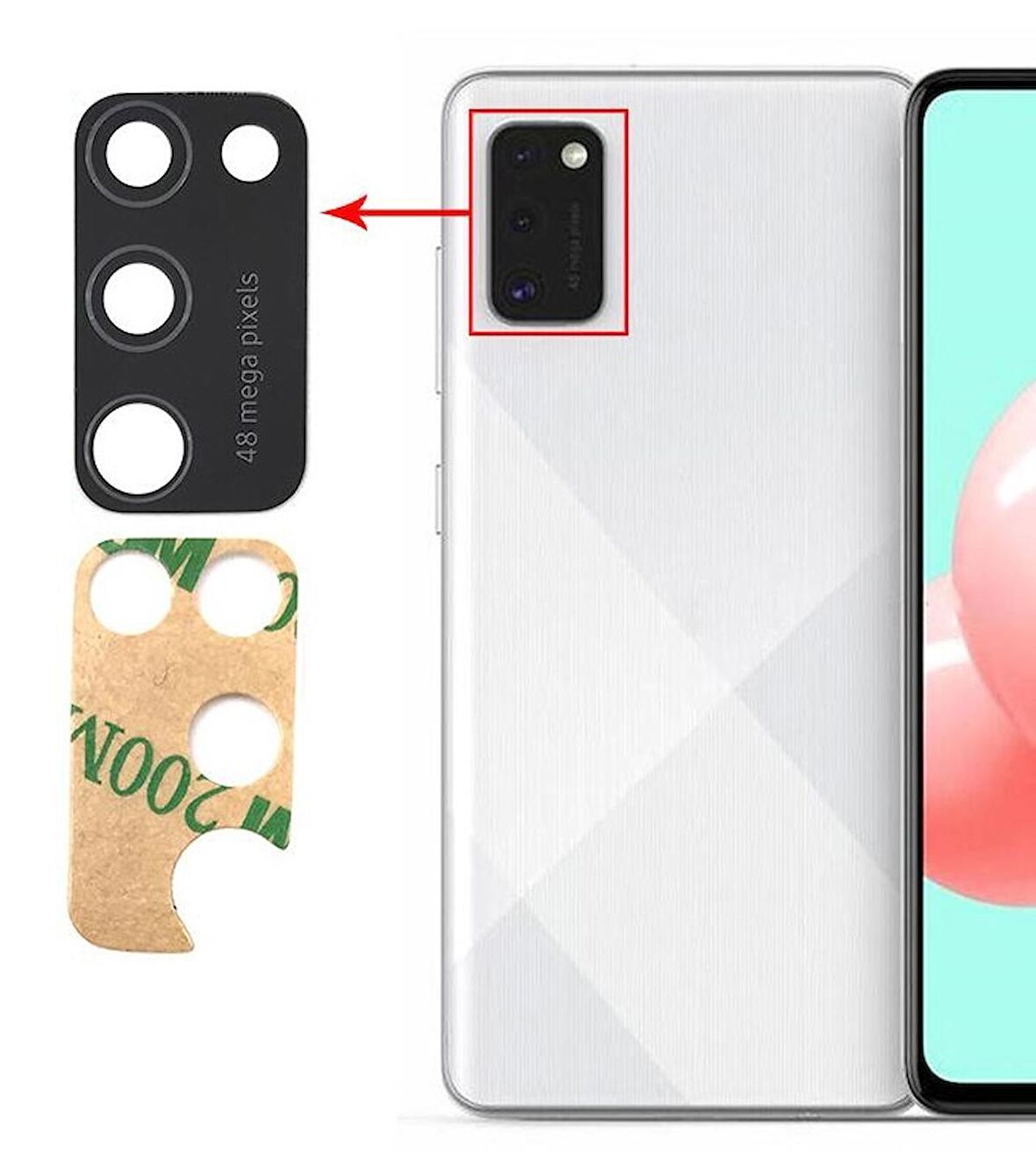 Samsung Galaxy A41 Uyumlu Kamera Lensi Cam SM-A415F