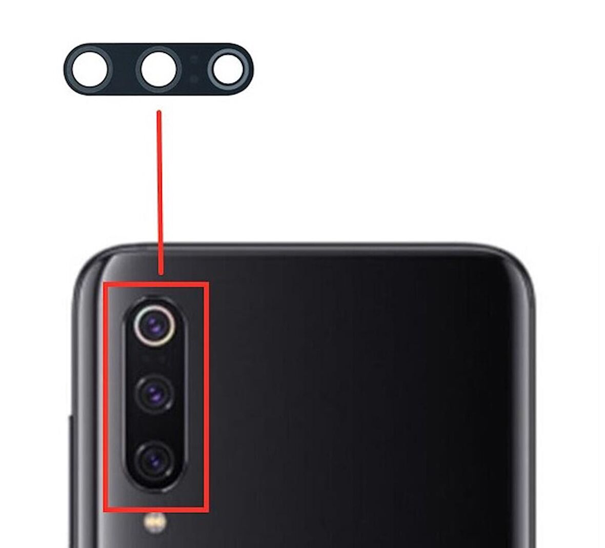 Xiaomi Mi 9 Uyumlu Kamera Lensi Cam M1902F1G
