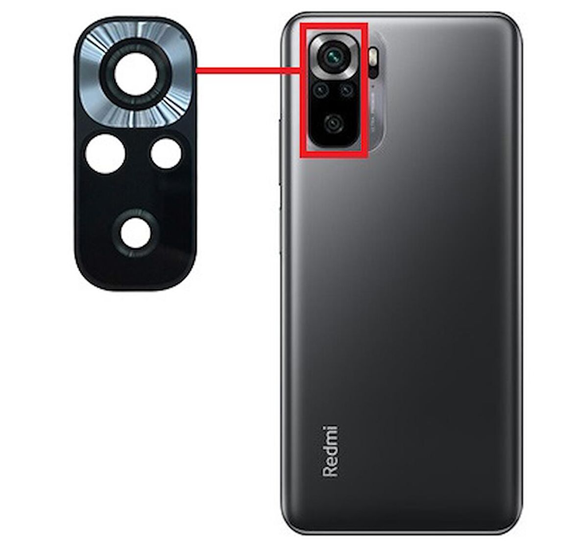 Xiaomi Redmi Note 10S Uyumlu Kamera Lensi Cam M2101K7BG M2101K7BI