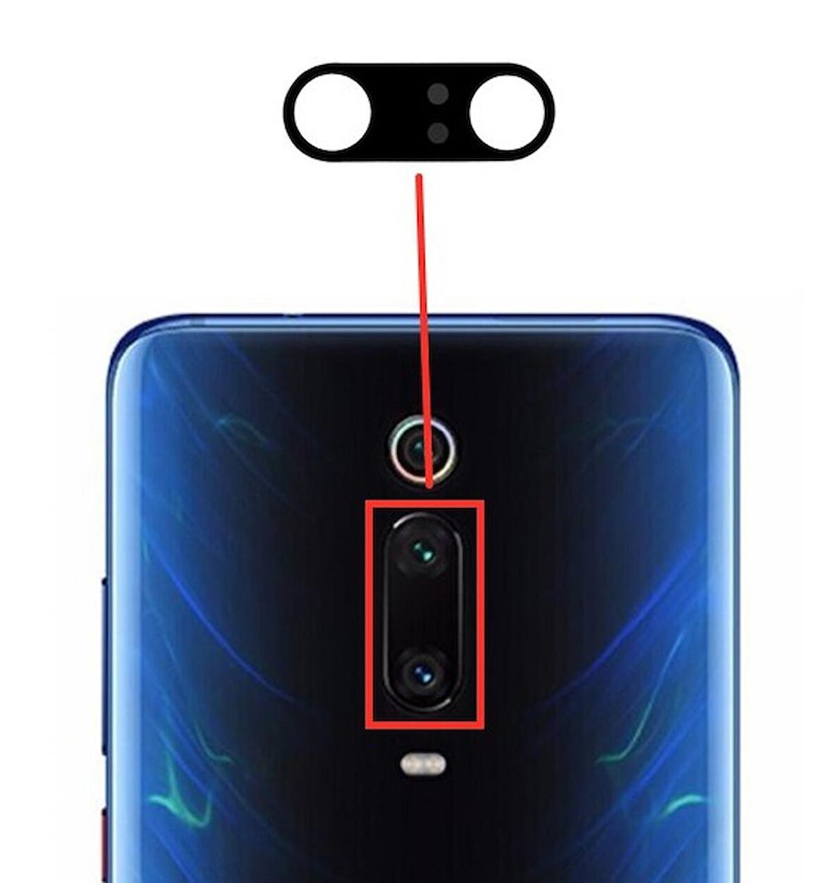 Xiaomi Mi 9T Pro Uyumlu Kamera Lensi Camı M1903F11G