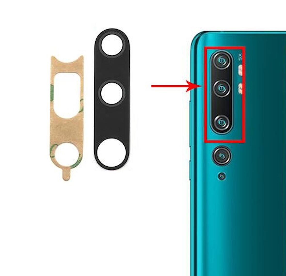 Xiaomi Mi Note 10 Uyumlu Kamera Lensi Cam M1910F4G