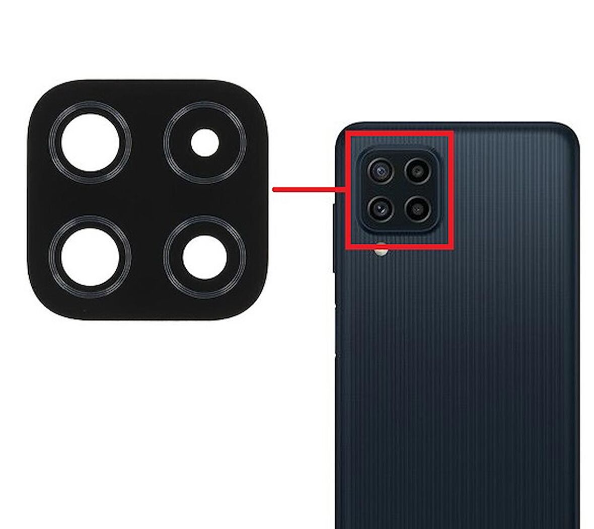 Samsung Galaxy Uyumlu M22 Kamera Lensi Camı SM-M225F