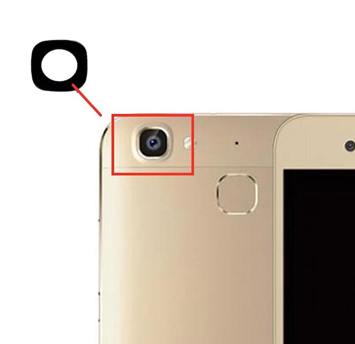 Huawei Gr3 Kamera Lensi Camı TAG-L01 TAG-L03