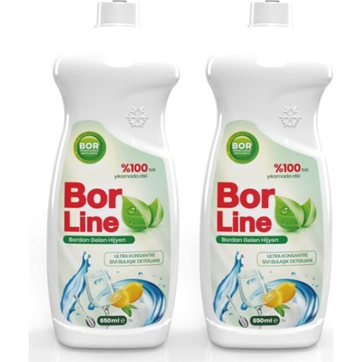 Borline Bor  Bor Katkılı 650 ml Bulaşık Deterjanı (2 Adet)