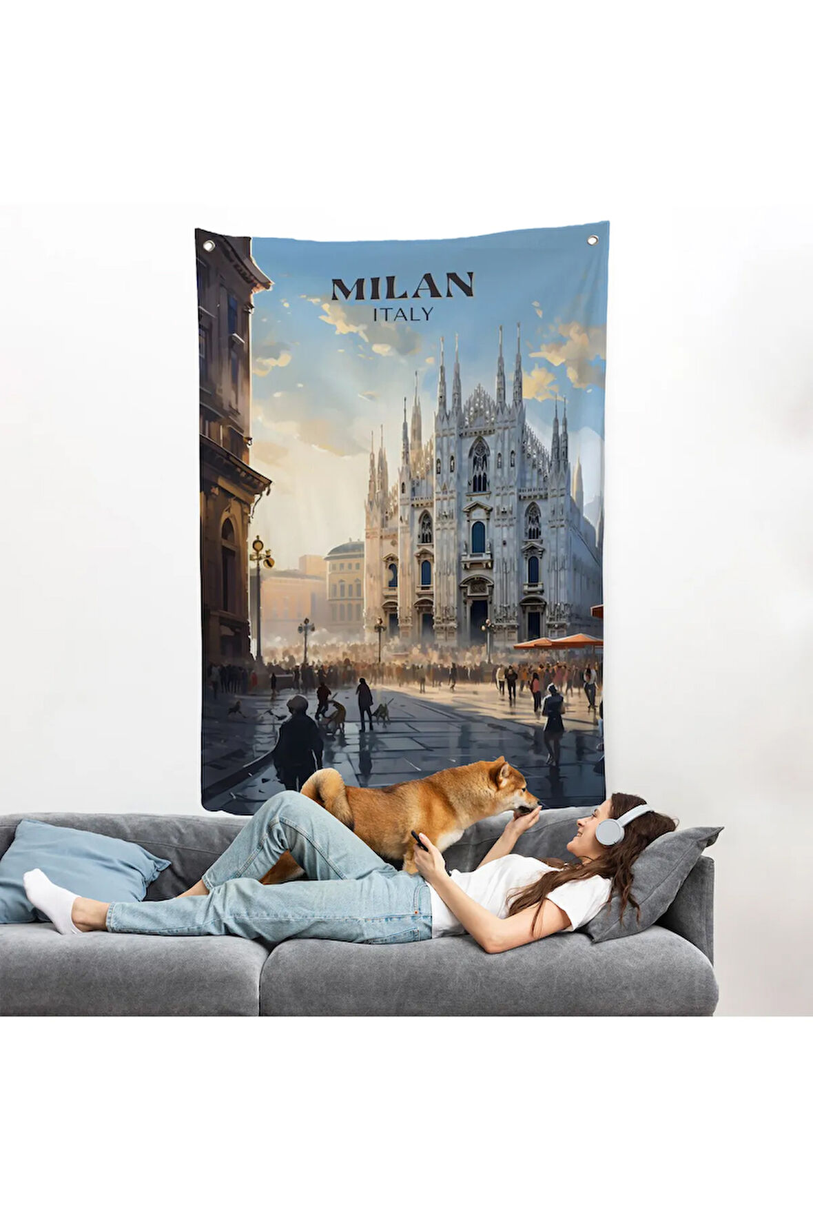 Milan İtalya Duvar Örtüsü-7693