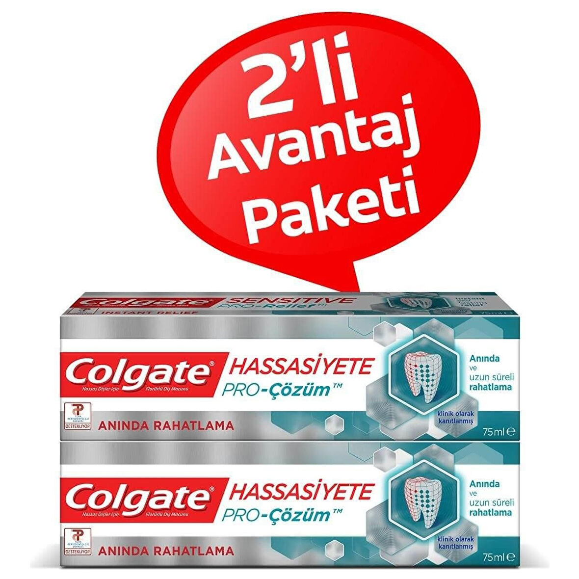 Diş Macunu Hassasiyete Pro Çözüm Anında Rahatlama 75 ml x 2 Paket