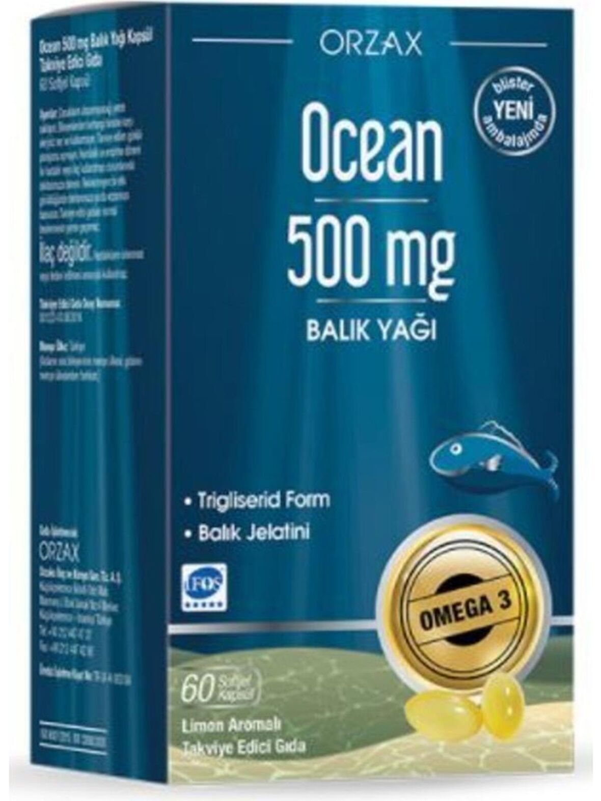 Ocean 500 Mg 60 Kapsül