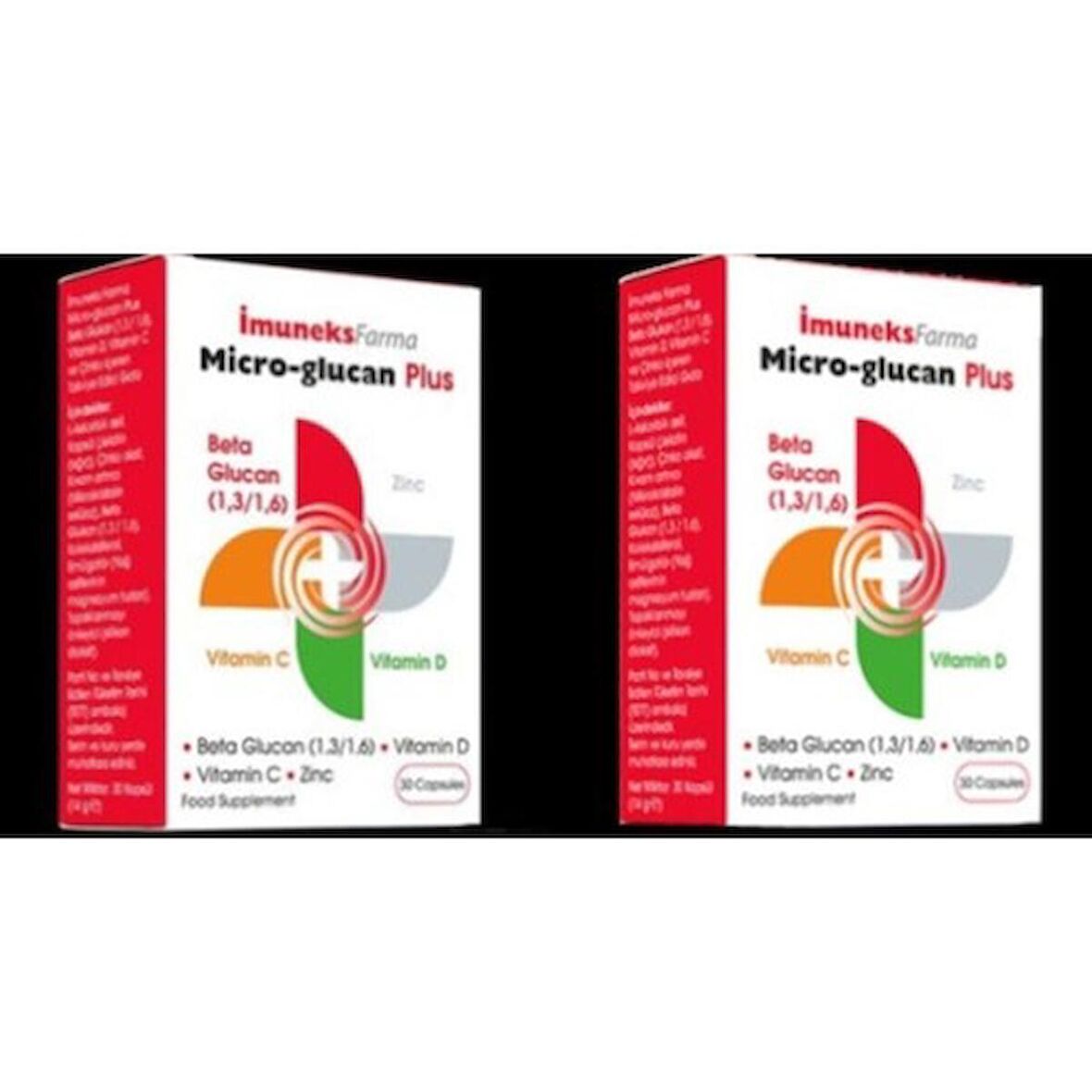 Imuneks Micro Glukan Plus Beta Glucan 30 Kapsül 2 Kutu