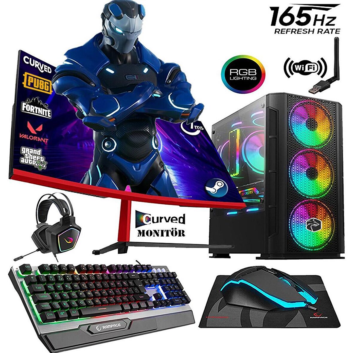 Zeiron Sp35 AMD 3600 16 GB DDR4 RAM 1 TB SSD NVIDIA GeForce GTX 1660 FreeDos Masaüstü Bilgisayar 