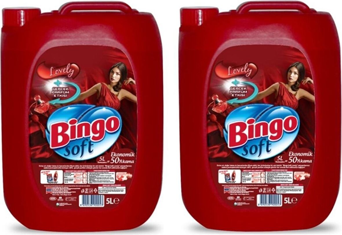 Bingo Soft Lovely Çmaşaır Yumuşatıcı 5 Litre 2 Li