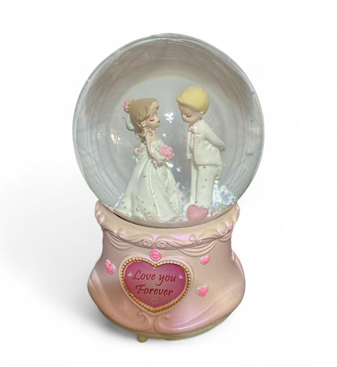 8 cm Müzikli Işıklı Gelin Damat Kar Küresi 7638