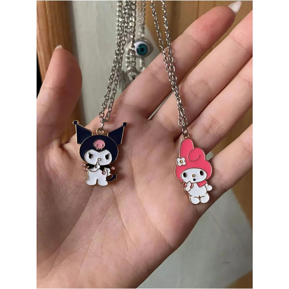 Iyi Moda Fantasy Magic Kuromi My Melody Best Friends Çiftli Kolye