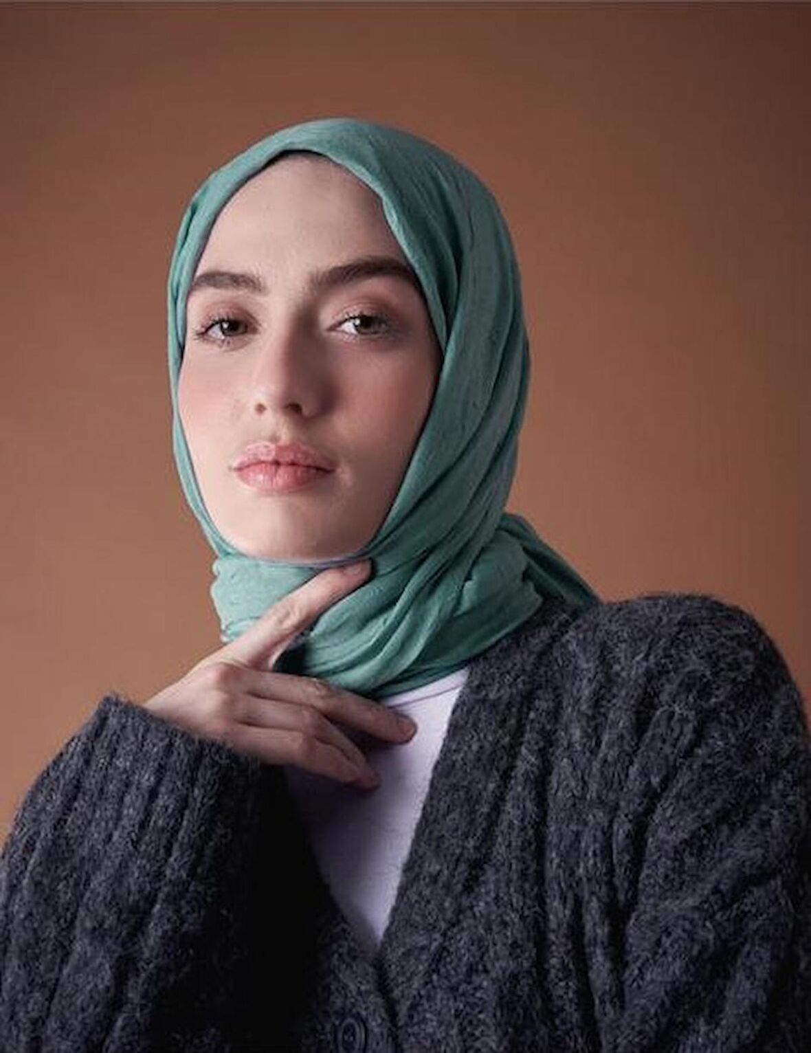 modakaşmir mint yeşili bambu şal 