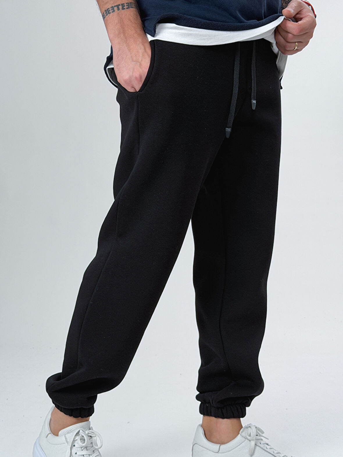 Şardonlu Siyah Erkek Jogger Eşofman COC2556