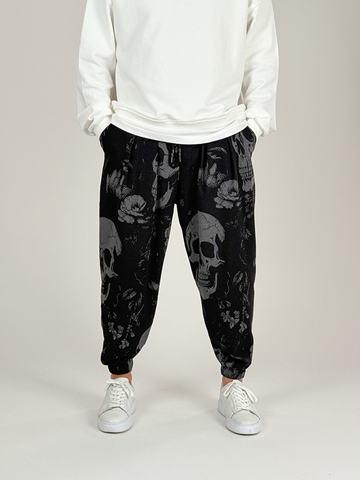 Kurukafa Desenli Erkek Pileli Yarım Şalvar COC1096