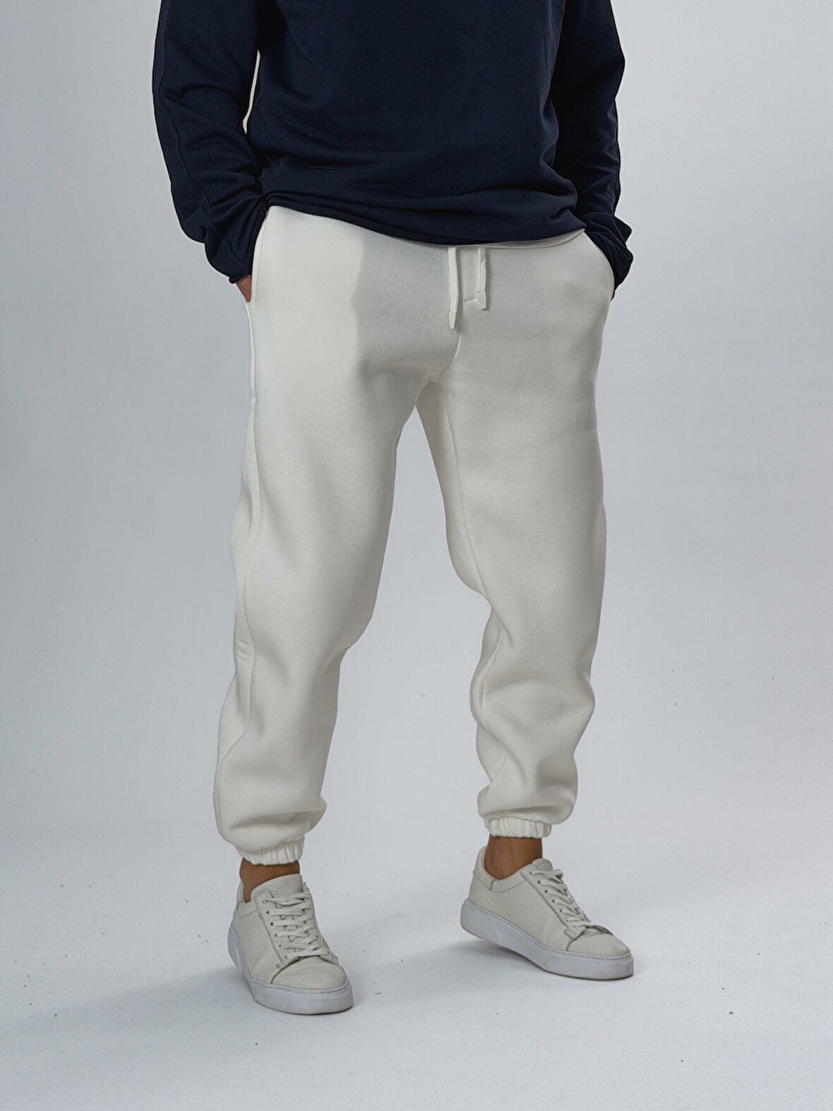 Şardonlu Ekru Erkek Jogger Eşofman COC2551