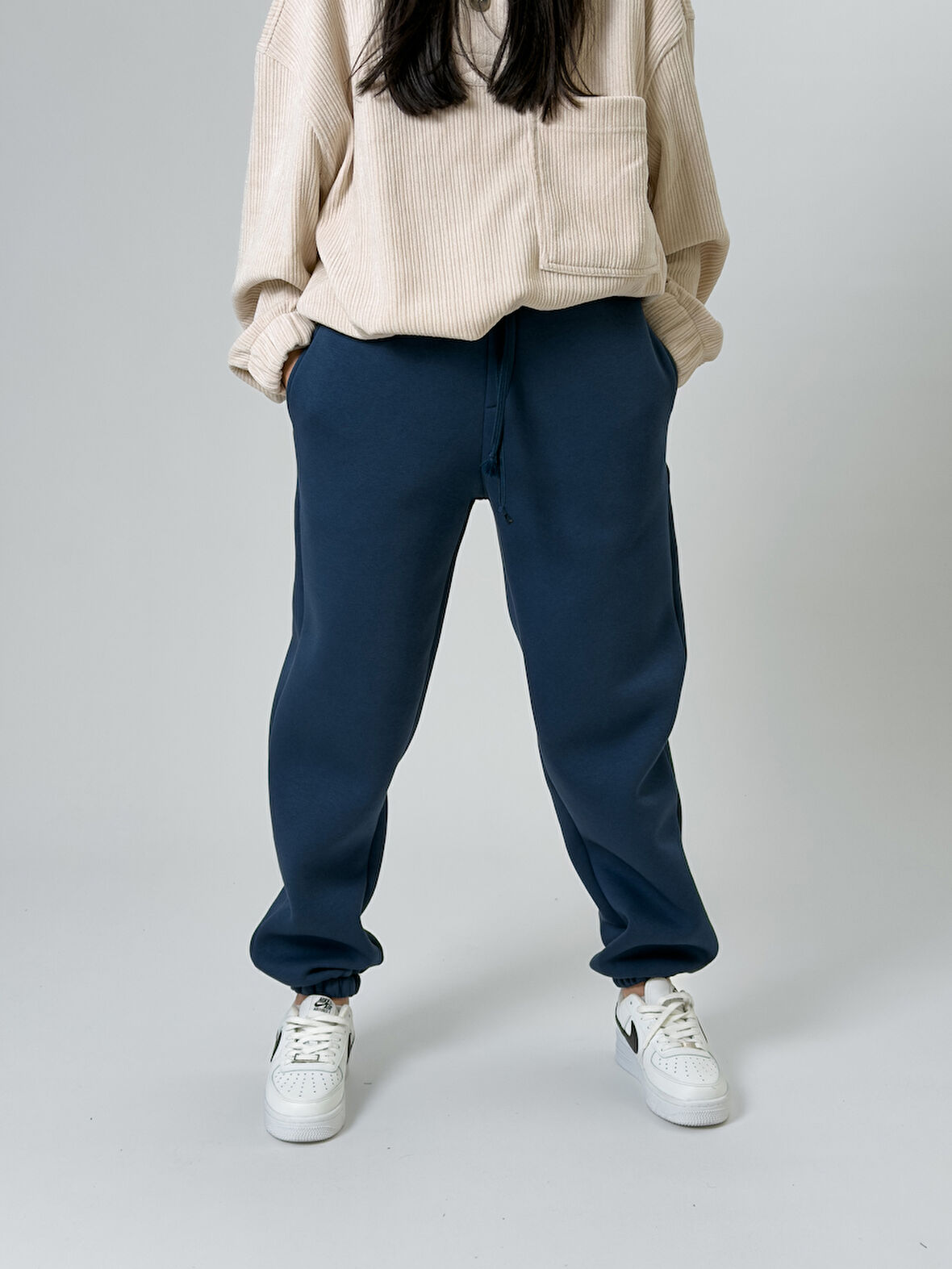 Şardonlu Lacivert Kadın Jogger Eşofman COC2539