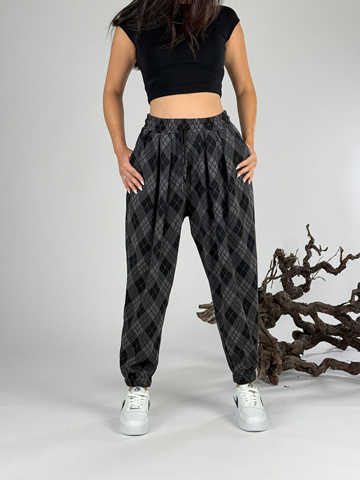 Desenli Kadın Jogger Pantolon COC1068