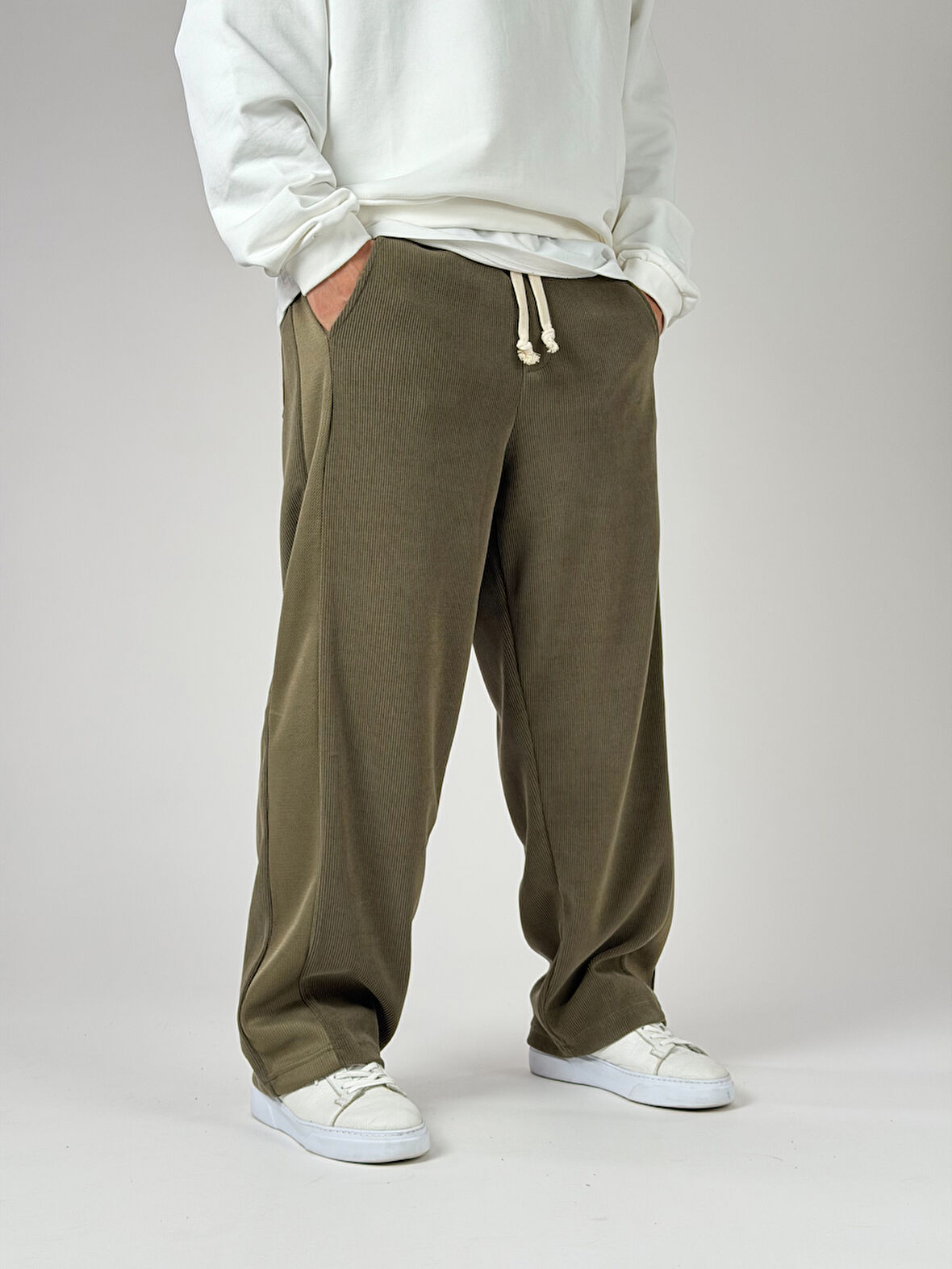 Oversize Haki Erkek Baggy Pantolon COC2521