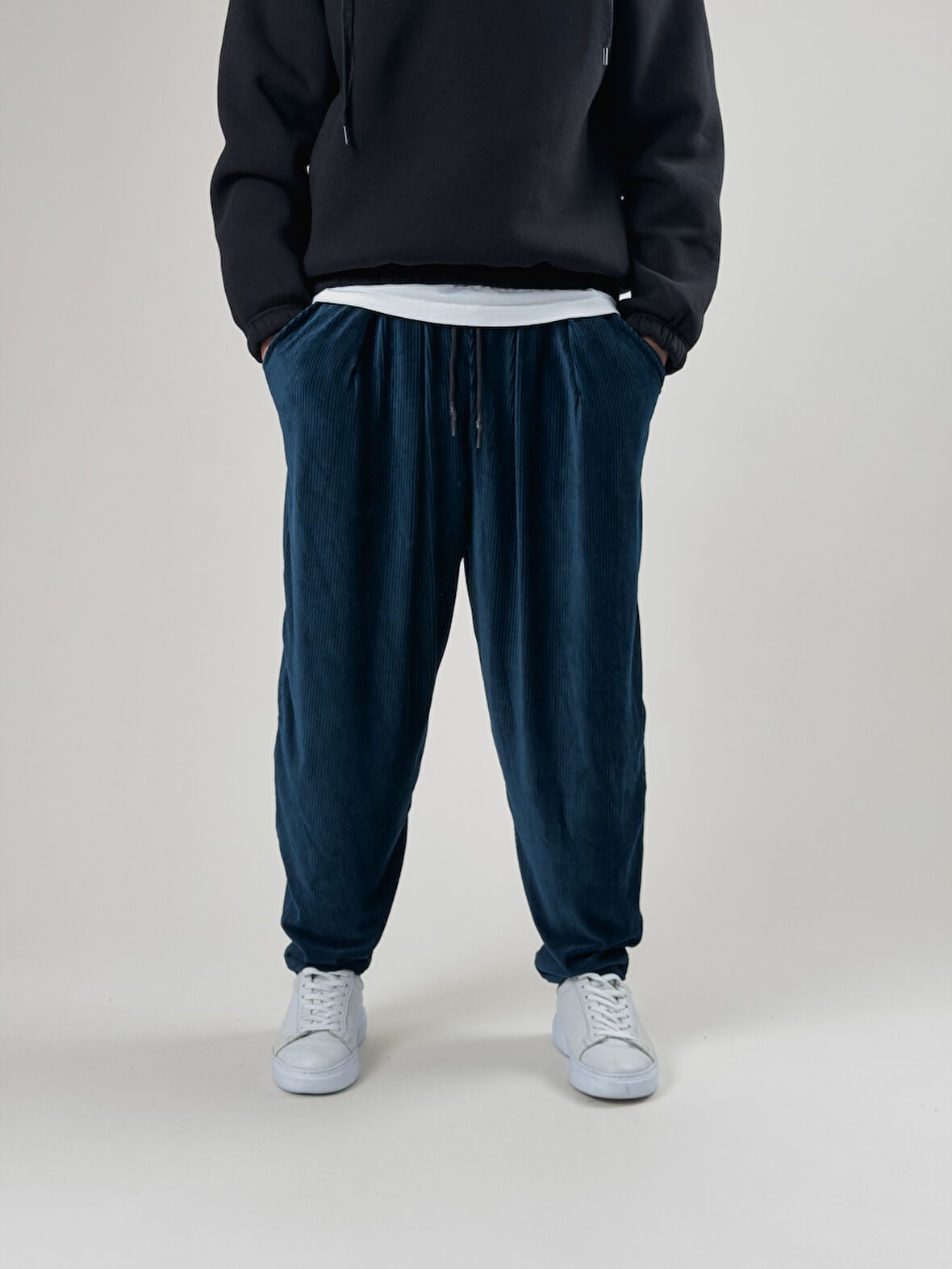 Petrol Pileli Erkek Yarım Şalvar COC2560