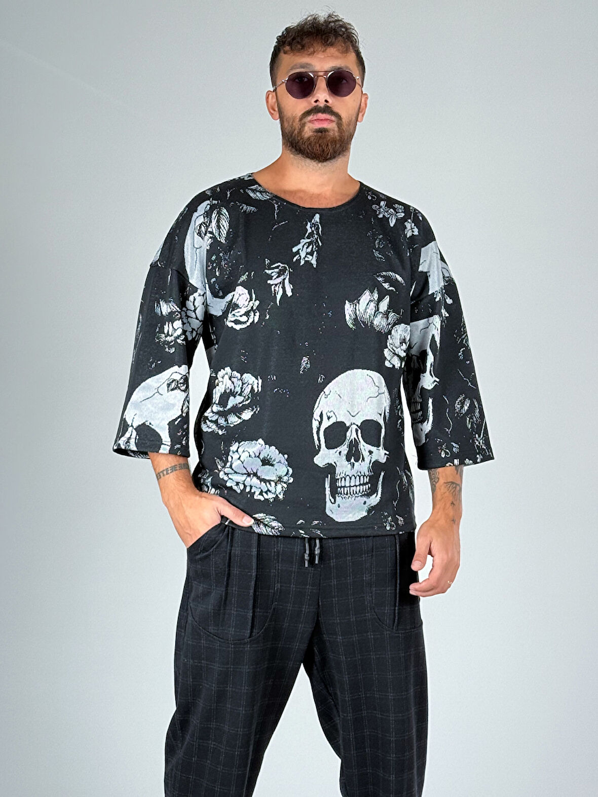 Kurukafa Desenli Fakir Kol Sweat COC1040