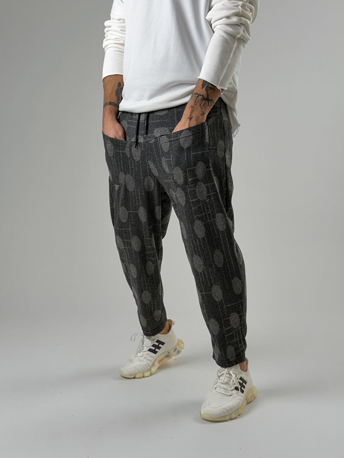 Ön Cep Detaylı Erkek Desenli Baget Pantolon COC2580