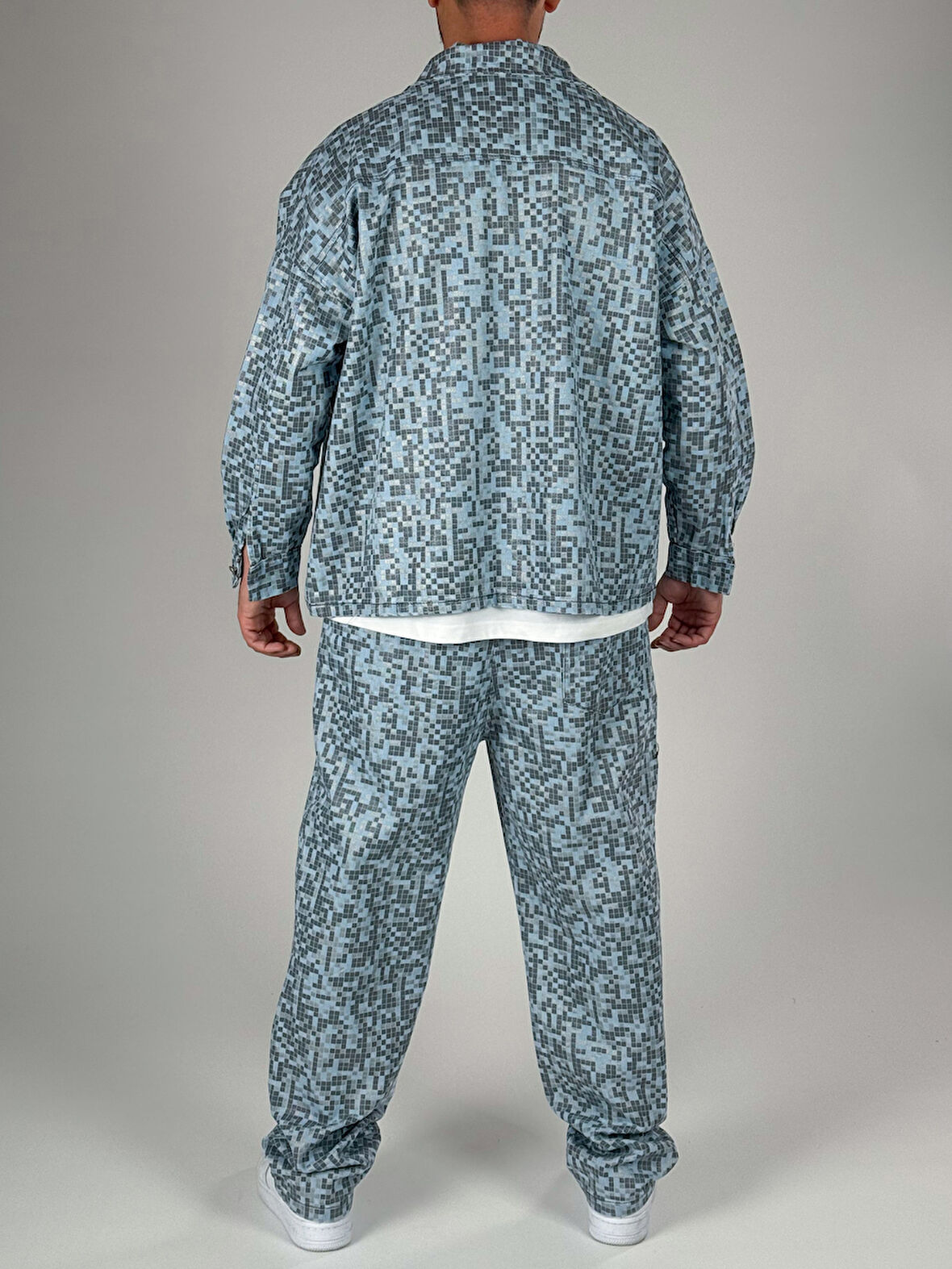 Kare Desenli Gabardin Erkek Takım COC2594