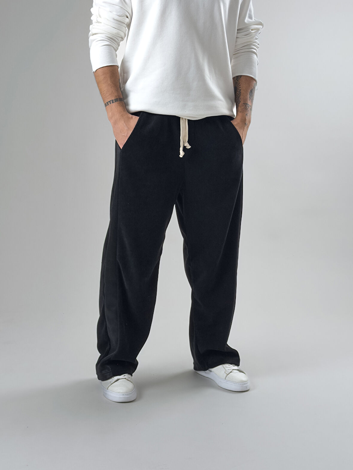 Oversize Siyah Erkek Baggy Pantolon COC2598