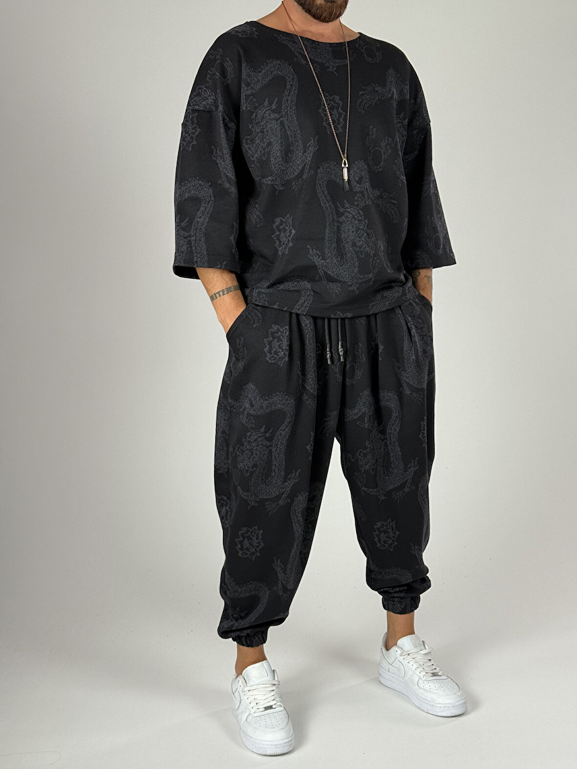 Yılan Desenli Erkek Bohem Takım COC1193