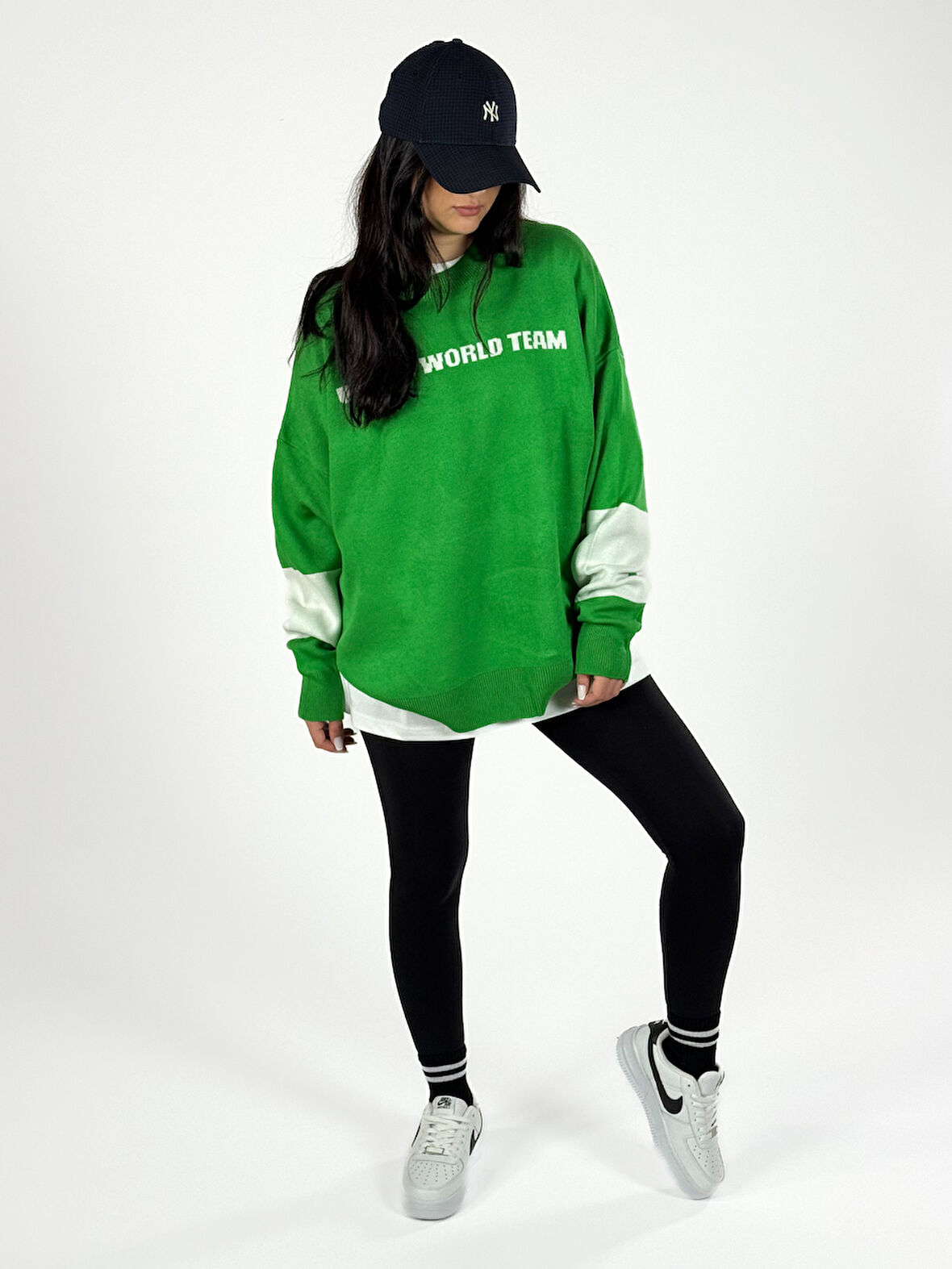 Oversize New York Kadın Triko Sweat COC1179