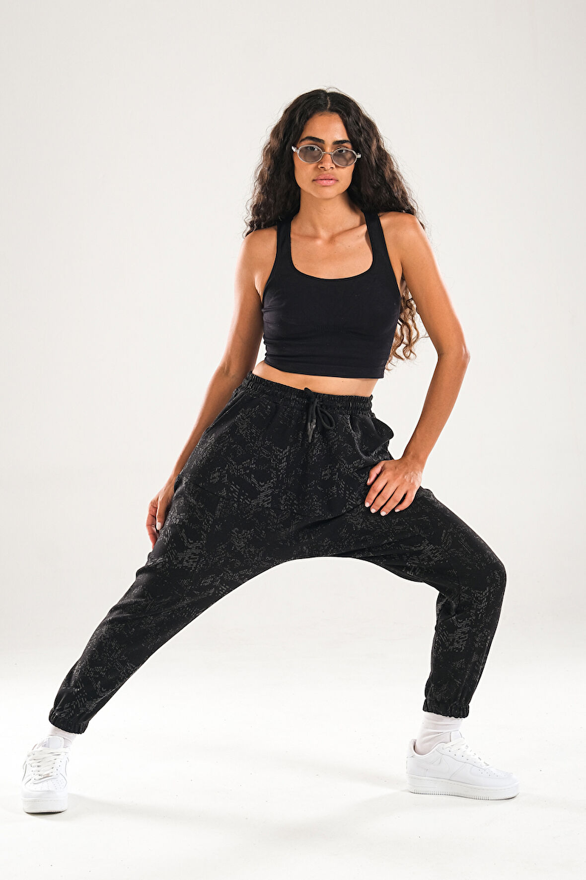 Desenli Harem Jogger Pantolon COC1120