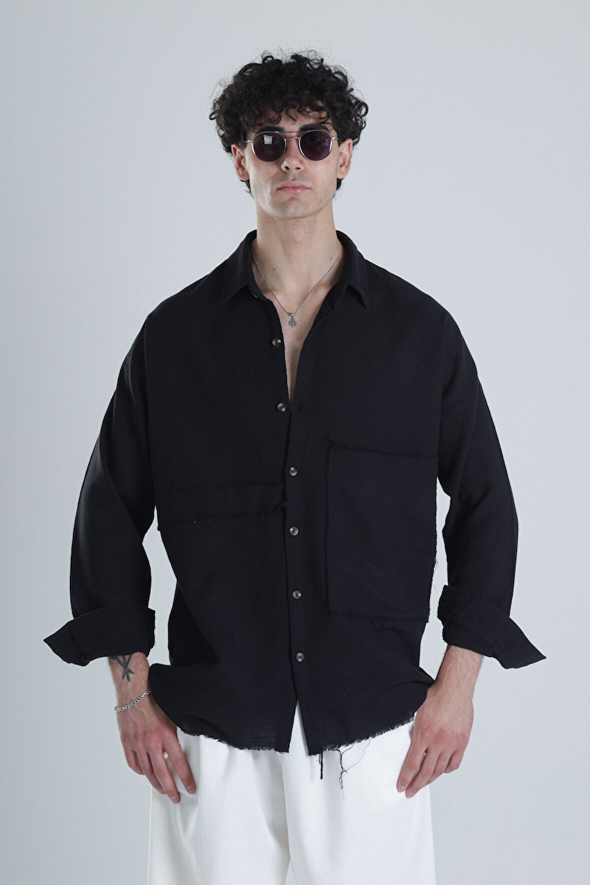 Tasarım Siyah Gömlek COC1203