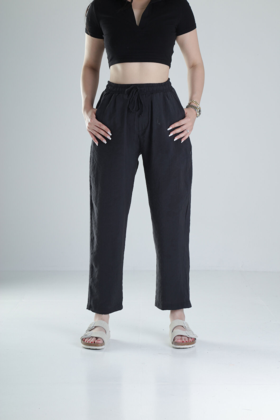 Tensel Kumaş Siyah Pantolon COC1321