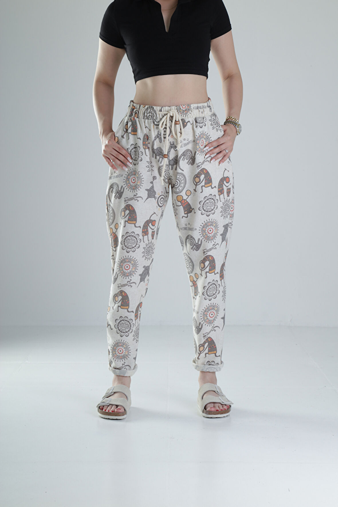 Cocopelli Desenli Baget Pantolon COC1310