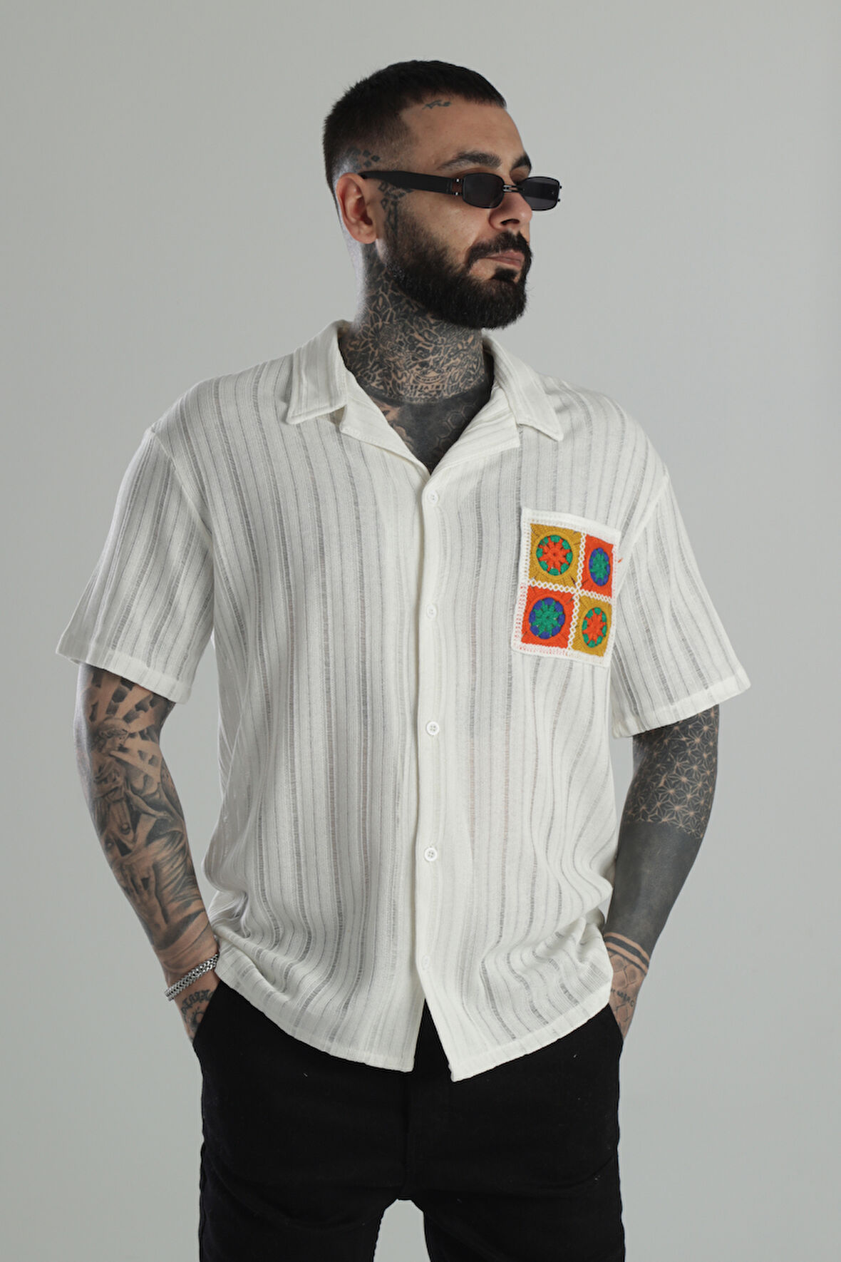 Örme Cep Detaylı Gömlek COC1450