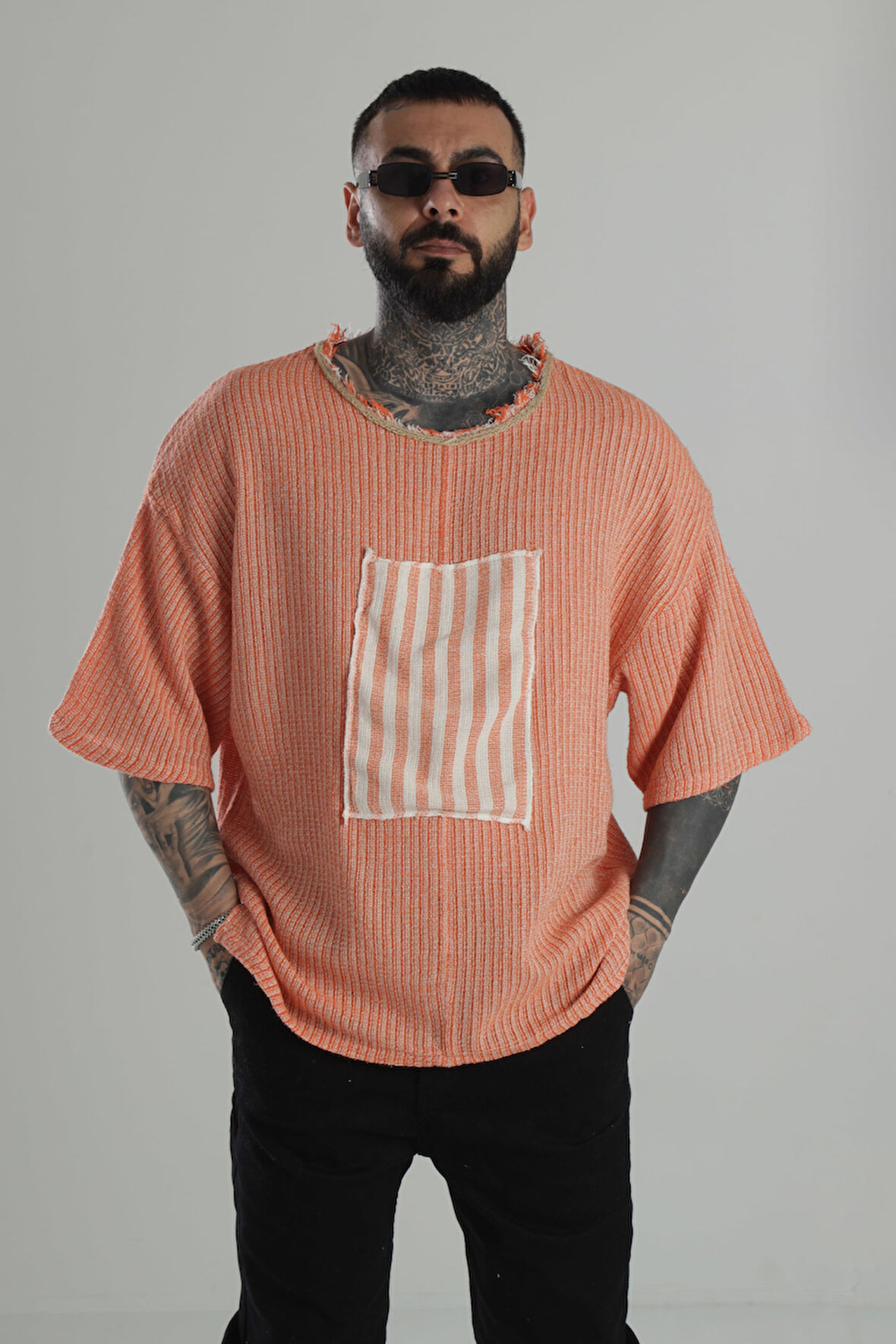 Buldan Kumaş Turuncu Bohem T-Shirt COC1444