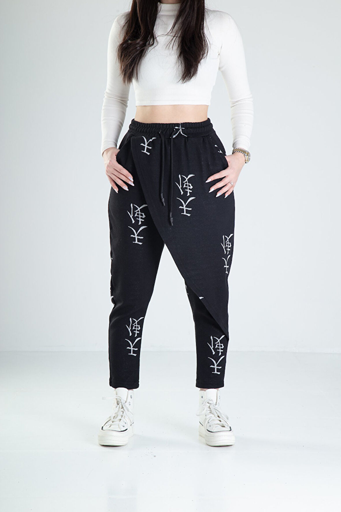 Chinese Desenli Yarım Etek Pantolon COC1734