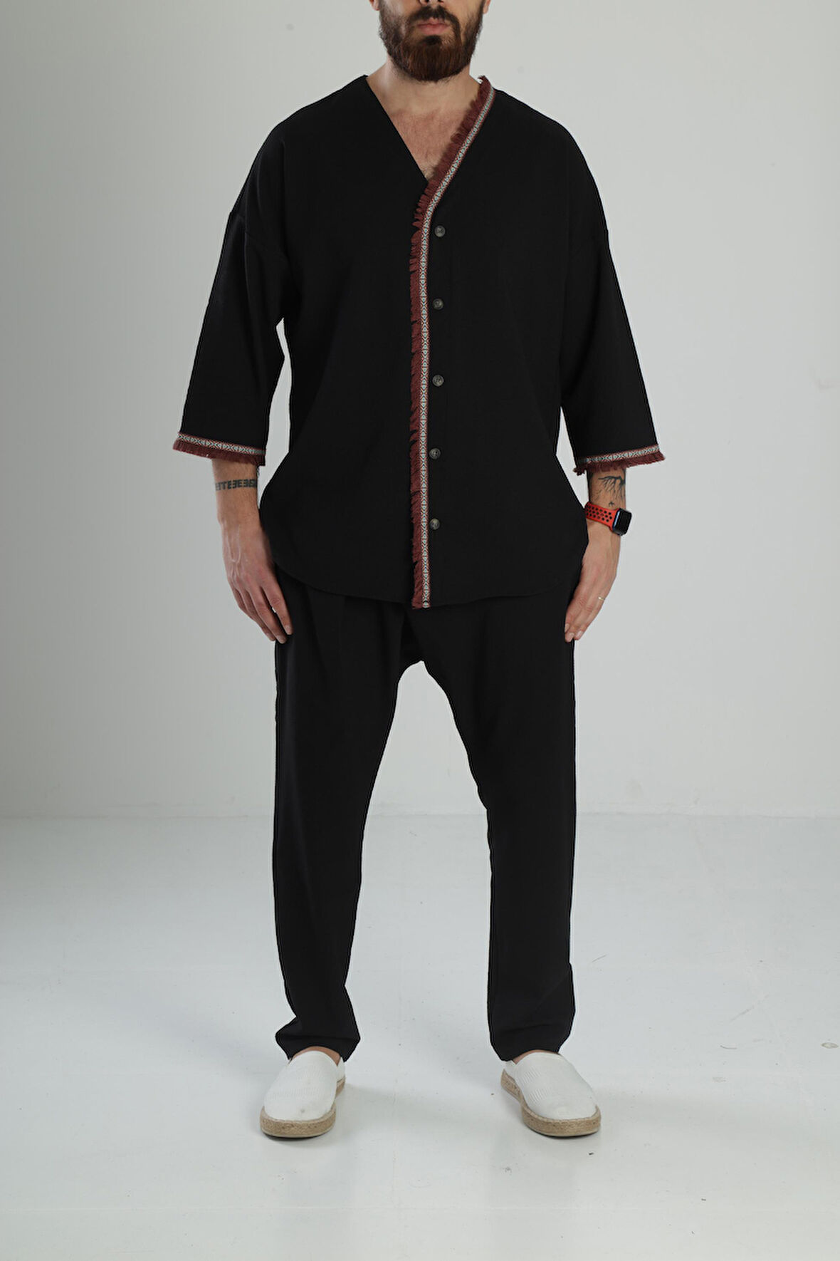 Gofre Kumaş Siyah Takım COC2104