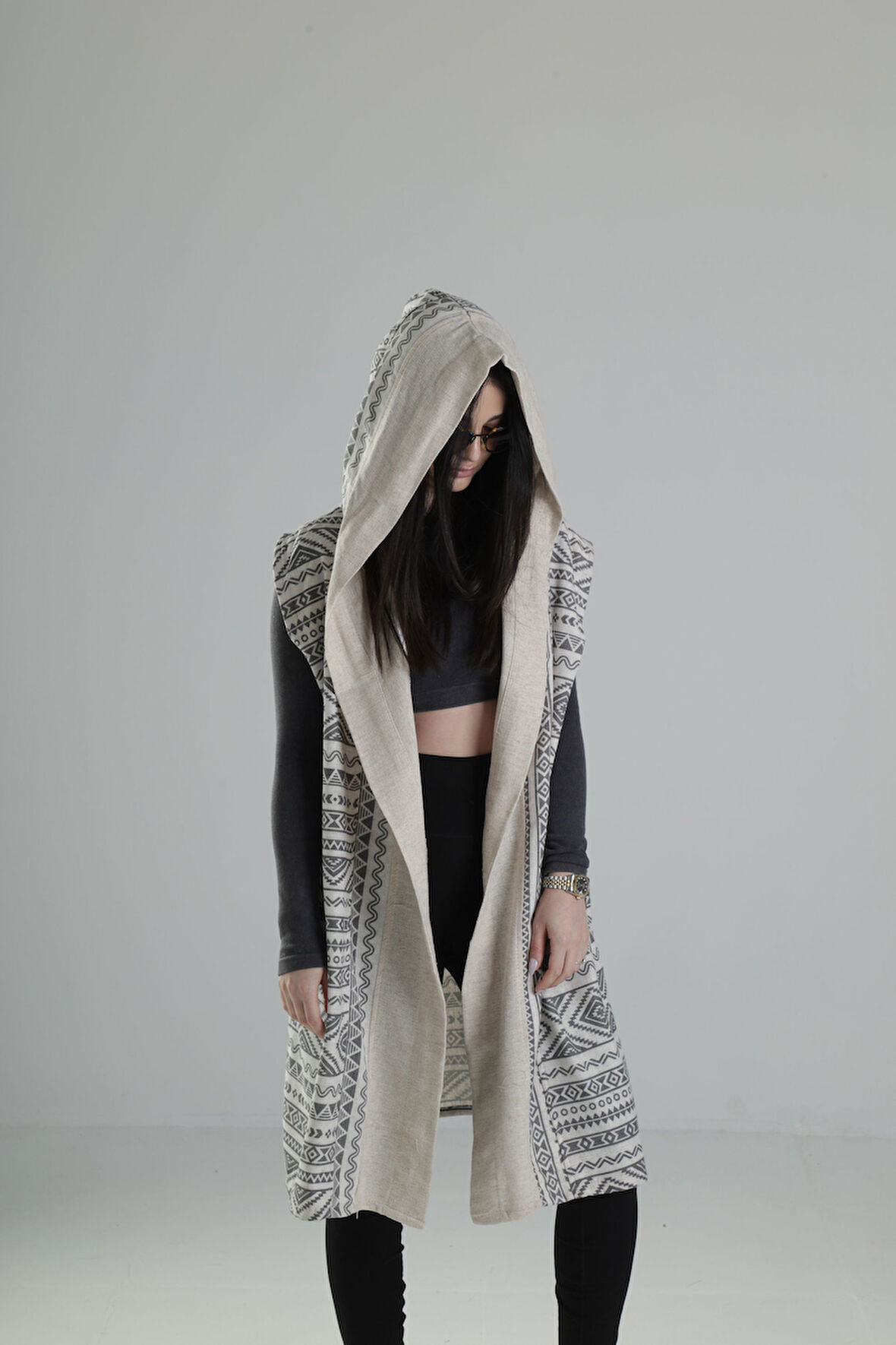 Etnik Desenli Kimono COC2242