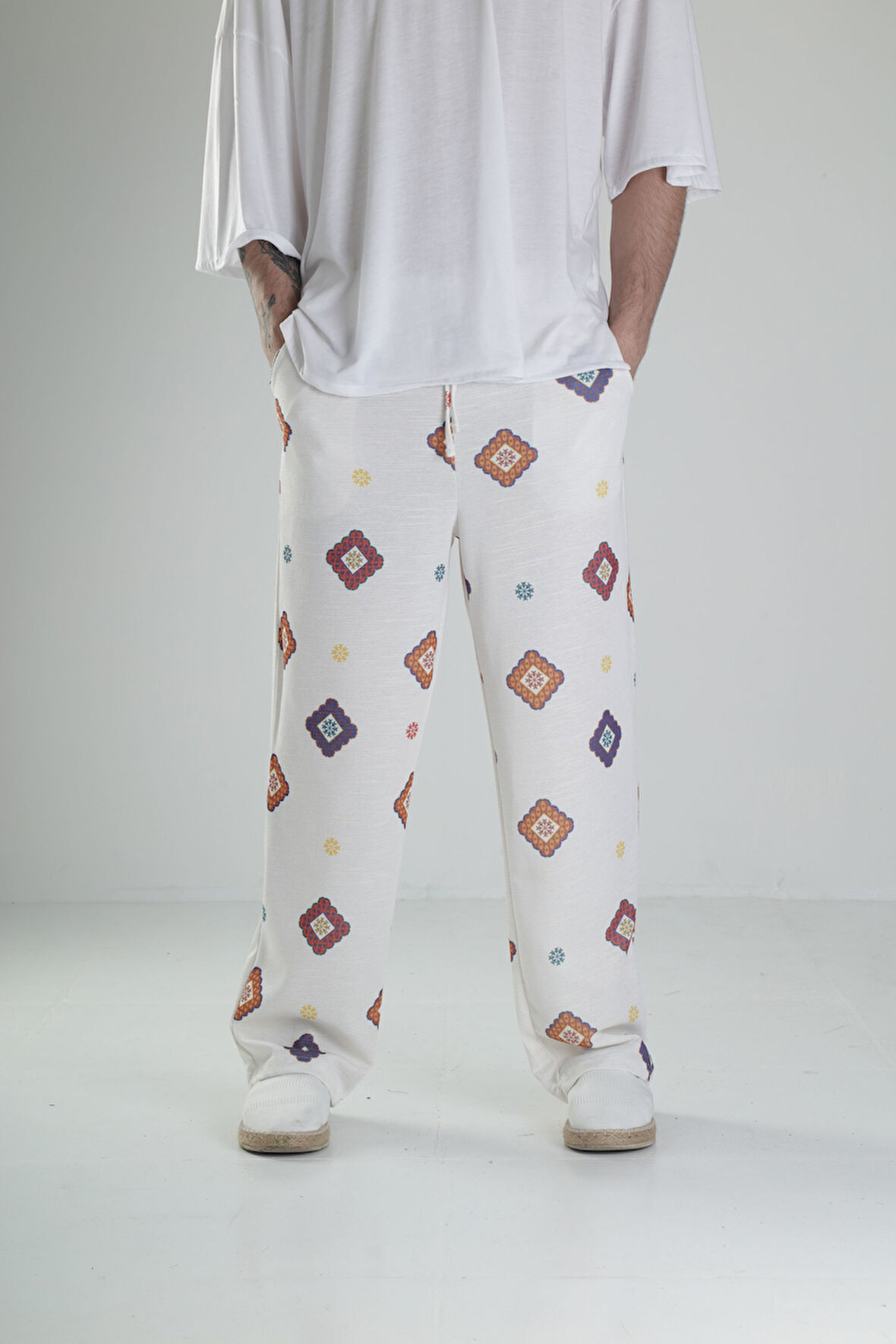 Desenli Baggy Pantolon COC2361