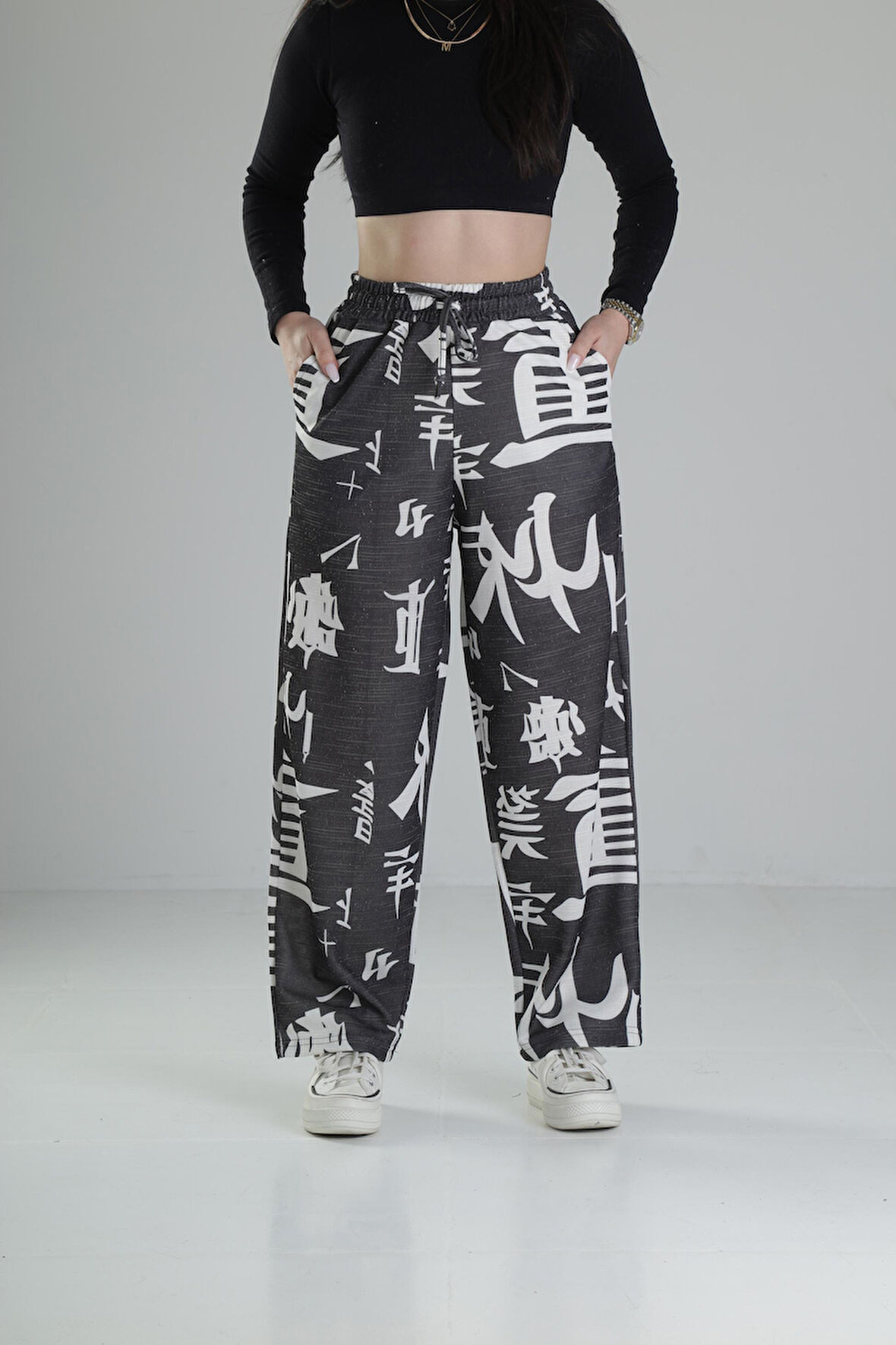 Chinese Desenli Baggy Pantolon COC2315